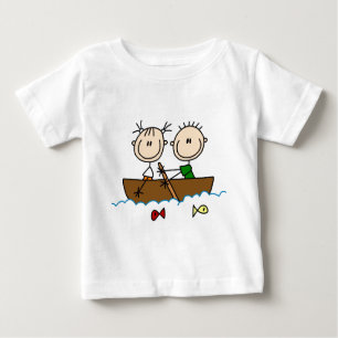 Strichmännchen Fischerdörfer und Geschenke Baby T-shirt