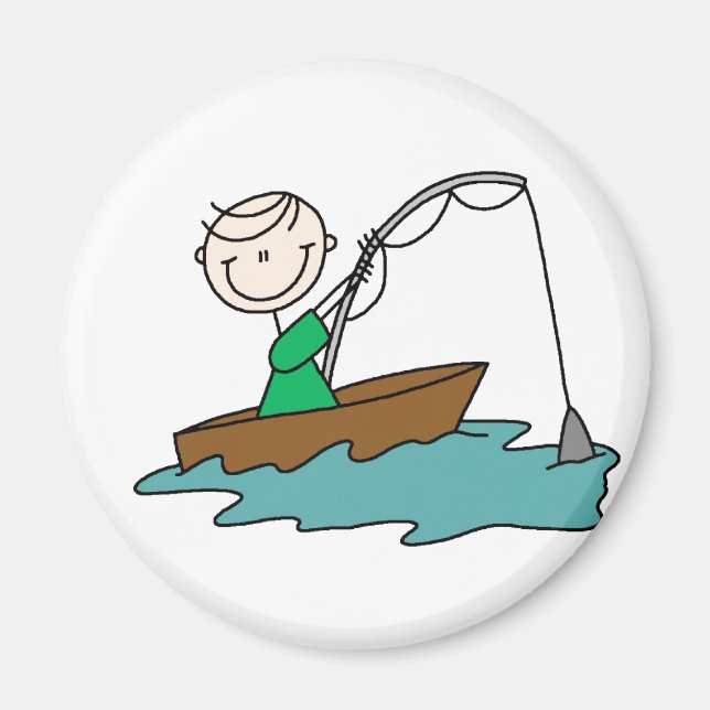 Strichmännchen Fishing Magnet (Vorne)
