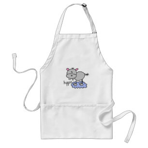 Strichmännchen-Flusspferd-T - Shirts und Geschenke Schürze