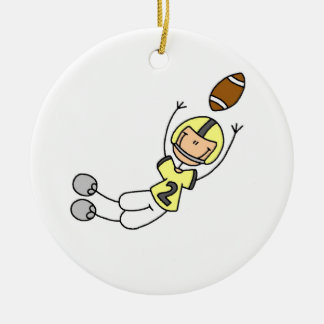Strichmännchen Football Gelb Keramikornament