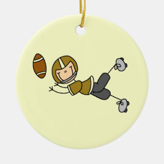Strichmännchen Football Gold Keramikornament