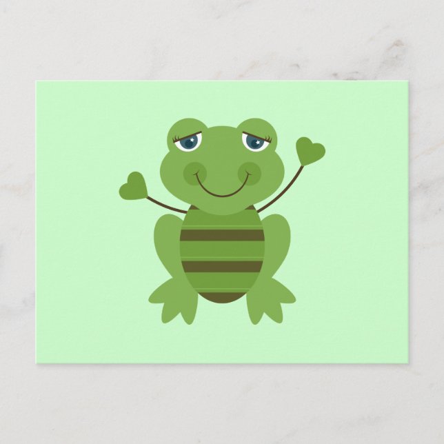 Strichmännchen Frog Postkarte (Vorderseite)