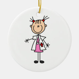 Strichmännchen für weibliche Ärztin Keramik Ornament