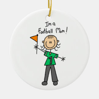 Strichmännchen-Fußball-Mama Keramik Ornament
