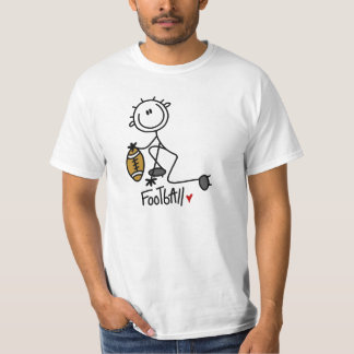 Strichmännchen-Fußball-Spieler-Wert-T-Shirt T-Shirt