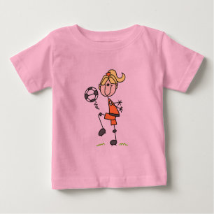 Strichmännchen-Fußball-T-Shirts und Geschenke Baby T-shirt