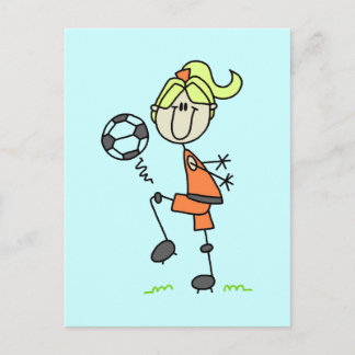 Strichmännchen Fußball - Tshirts und Geschenke Postkarte