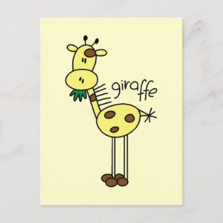 Strichmännchen Giraffe T - Shirt und Geschenke Postkarte