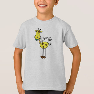 Strichmännchen-Giraffen-T - Shirt