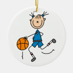 Strichmännchen Girl Basketball Basketball Spielert Keramik Ornament