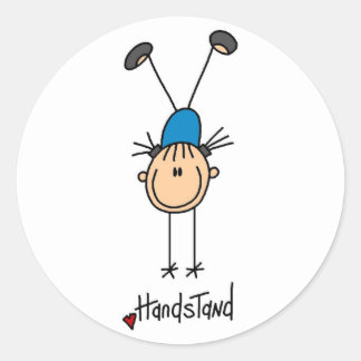 Strichmännchen Girl Doing Handständer Stickers