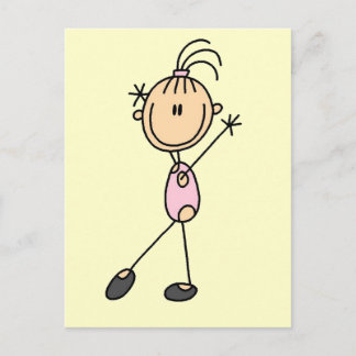 Strichmännchen Girl Gymnast Tshirts und Geschenke Postkarte