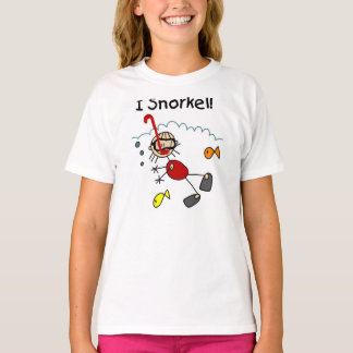 Strichmännchen Girl I Schnorchelhemd T-Shirt