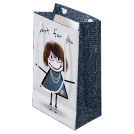Strichmännchen Girl in Sneakers Kleine Geschenktüte