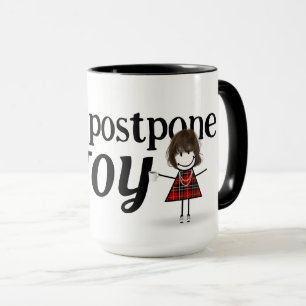 Strichmännchen Girl mit Kaffee-Tasse Tasse