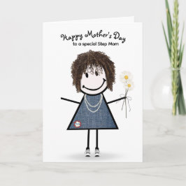 Strichmännchen Girl Mother's Day für Stepama Karte