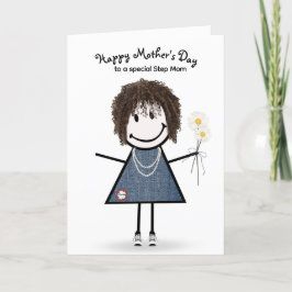 Strichmännchen Girl Mother's Day für Stepama Karte