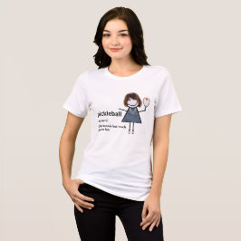 Strichmännchen Girl Pickleball und Paddle Tri-Blend Shirt