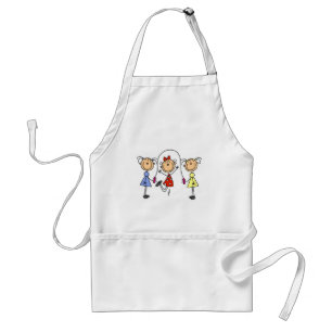 Strichmännchen GIrls Jumping Rope Schürze