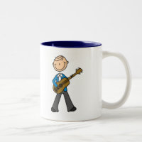 Strichmännchen-Gitarren-Spieler-T-Shirts und