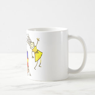 Strichmännchen, glücklich kaffeetasse