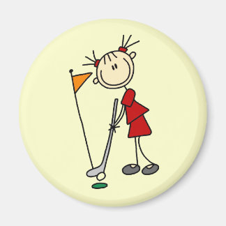 Strichmännchen Golfer Magnet