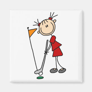 Strichmännchen Golfer Magnet