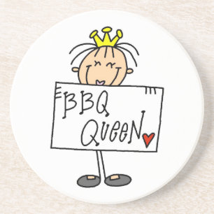 Strichmännchen GRILLEN Queen Getränkeuntersetzer
