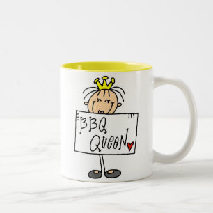 Strichmännchen GRILLEN Queen Zweifarbige Tasse
