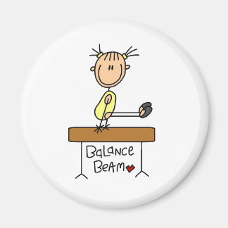 Strichmännchen Gymnast auf Balancemagneten Magnet