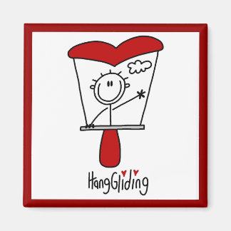 Strichmännchen Hang Gliding Tshirts und Geschenke Magnet