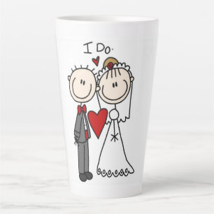 Strichmännchen Hochzeit und Hochzeit Milchtasse