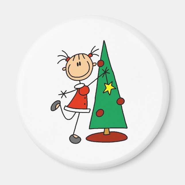 Strichmännchen Holiday Tree Magnet (Vorne)