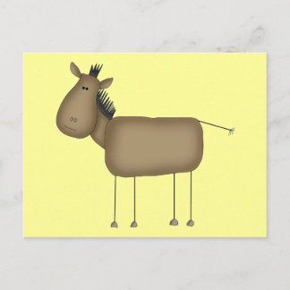 Strichmännchen Horse Tshirts und Geschenke Postkarte