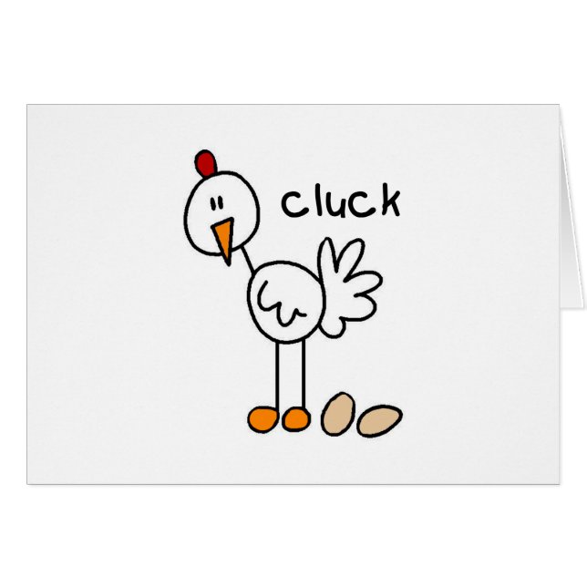 Strichmännchen-Huhn-T-Shirts und Geschenke (Vorderseite (Horizontal))