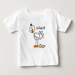 Strichmännchen-Huhn-T-Shirts und Geschenke Baby T-shirt