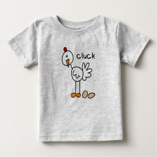 Strichmännchen-Huhn-T-Shirts und Geschenke Baby T-shirt