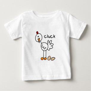 Strichmännchen-Huhn-T-Shirts und Geschenke Baby T-shirt