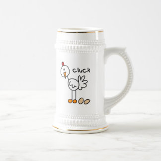 Strichmännchen-Huhn-T - Shirts und Geschenke Bierglas
