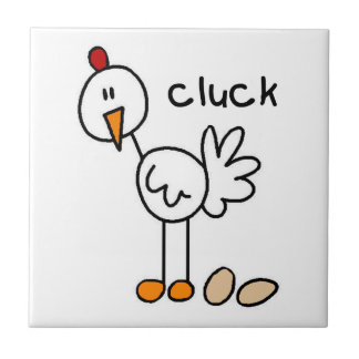 Strichmännchen-Huhn-T - Shirts und Geschenke Fliese
