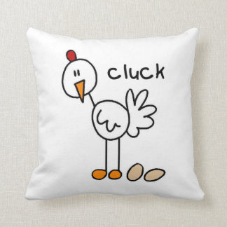 Strichmännchen-Huhn-T - Shirts und Geschenke Kissen
