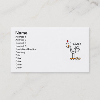Strichmännchen-Huhn-T - Shirts und Geschenke Visitenkarte