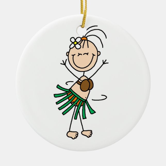 Strichmännchen Hula Dance Ornament (Vorne)