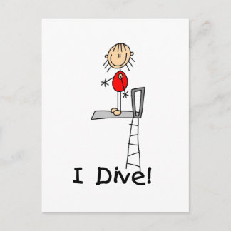 Strichmännchen I Dive Tshirts und Geschenke Postkarte