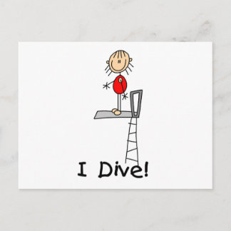 Strichmännchen I Dive Tshirts und Geschenke Postkarte