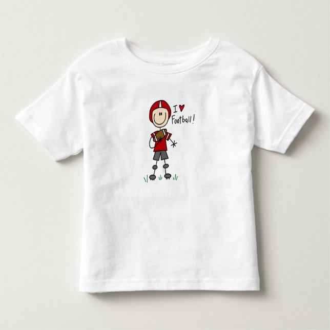 Strichmännchen I Liebe Fußball T - Shirt und Gesch (Vorderseite)