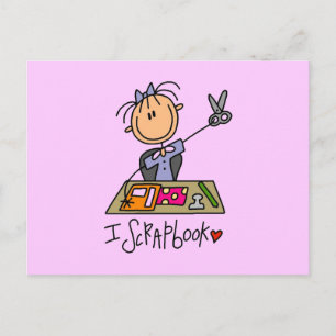 Strichmännchen I Scrapbook Tshirts und Geschenke Postkarte