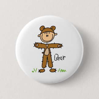 Strichmännchen im Bärn-Anzugs-Knopf Button