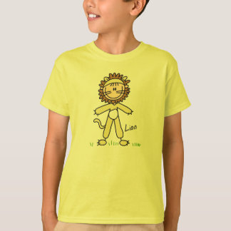 Strichmännchen im Löwe-Anzugs-Shirt T-Shirt