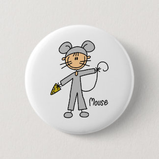 Strichmännchen im MäuseAnzugs-Knopf Button